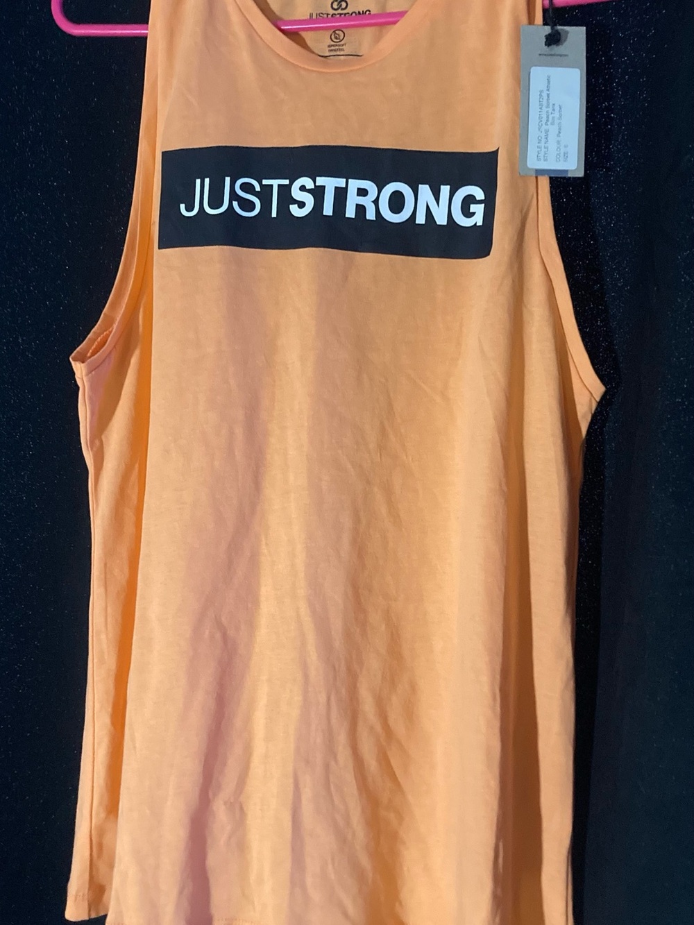 Just Strong Women's Orange Muscle Tank Camisole